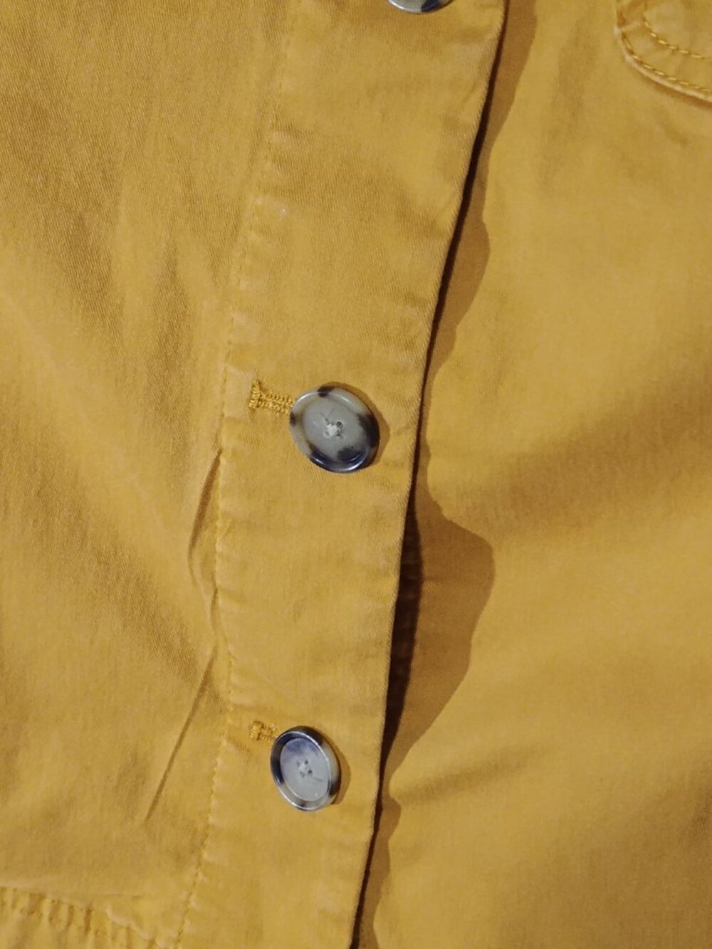 LOFT Outlet Mustard Orange Utility Jacket Cotton Stretch Lightweight Blazer - Picture 7 of 10